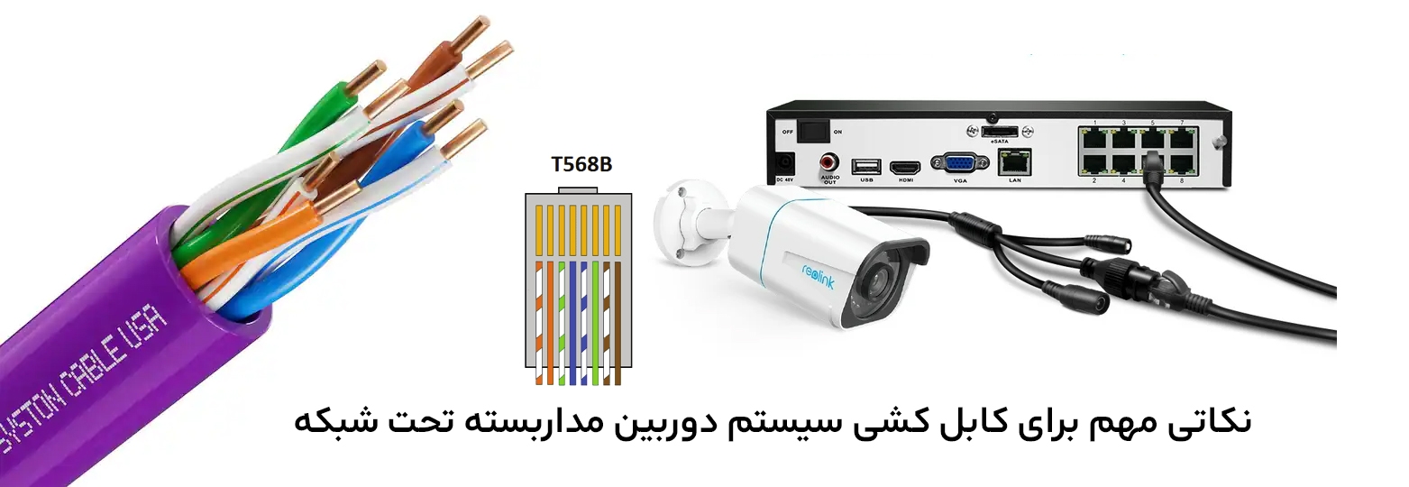کابل کشی و نکاتی که در کابل کشی سیستم دوربین تحت شبکه بایستی بدانیم