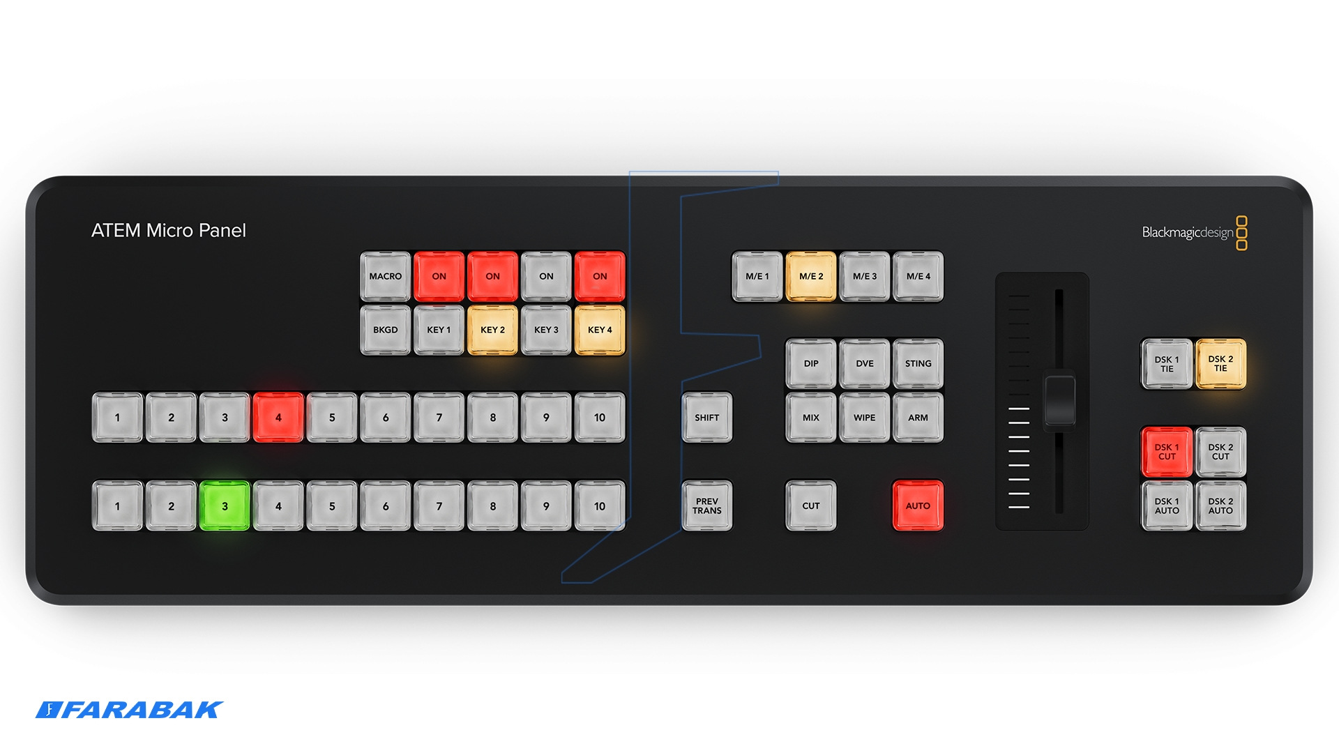 پنل سخت‌افزاری فوق‌حرفه‌ای و جمع‌وجور برای کنترل ATEM