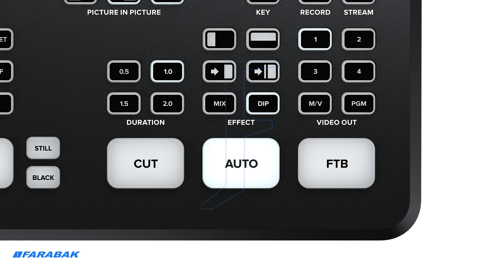 افکت‌های ترانزیشن اختصاصی و قابلیت DVE دوبعدی حرفه‌ای