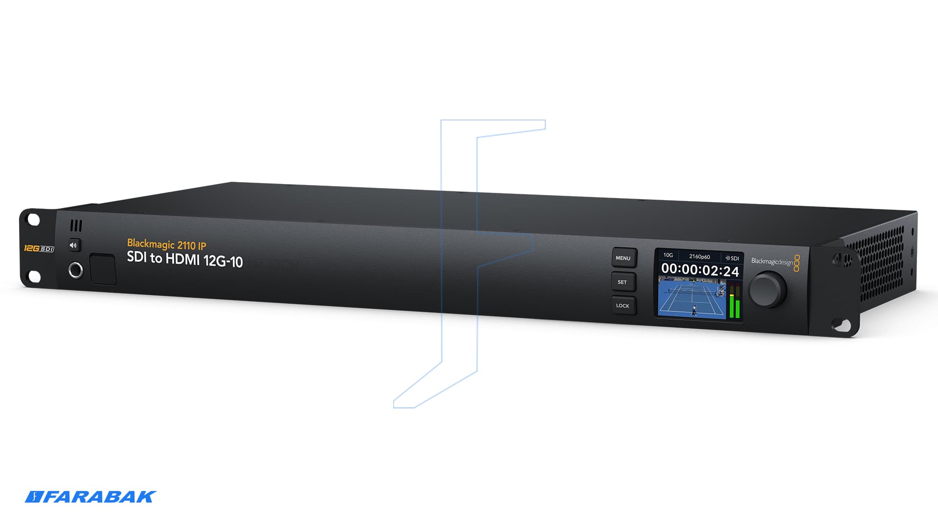 تبدیل حرفه‌ای 12G-SDI و SMPTE 2110 به HDMI با وضوح بسیار بالا
