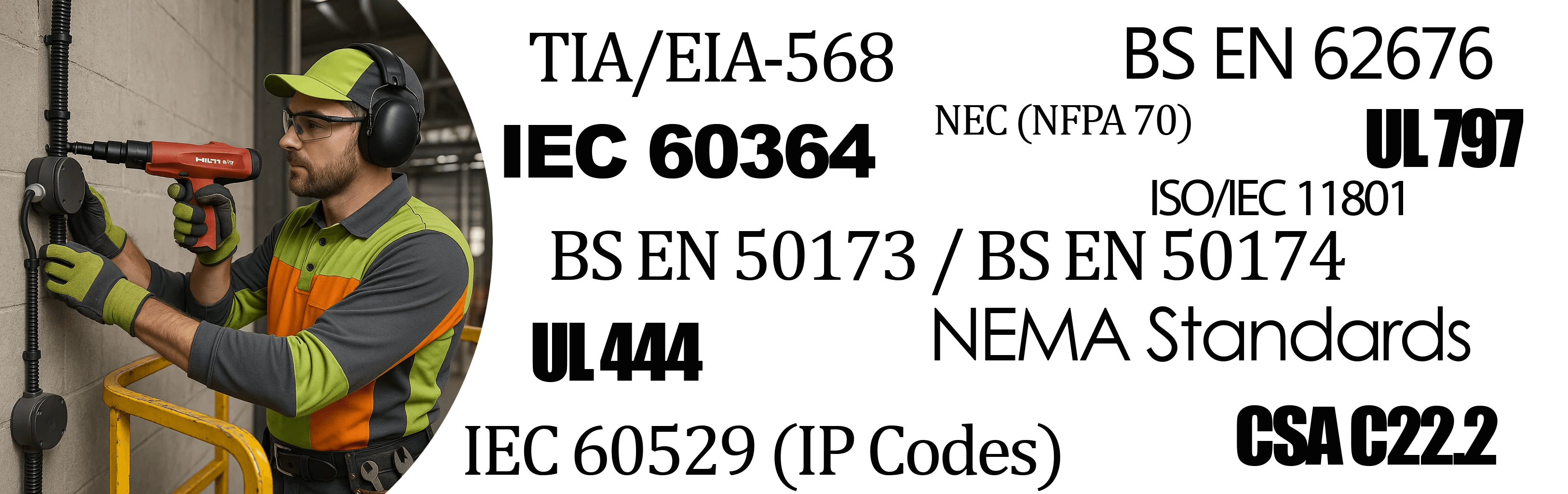 نصب و راه اندازی با استانداردهای بین المللی