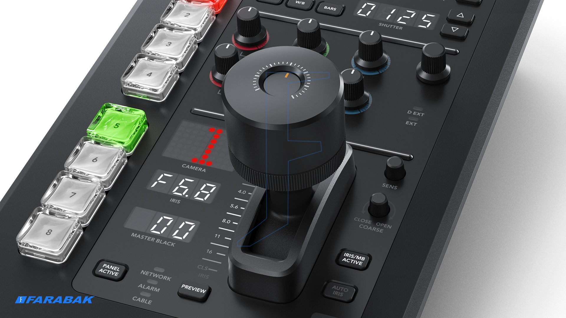 جوی استیک سهمحوره برای تنظیمات دقیق