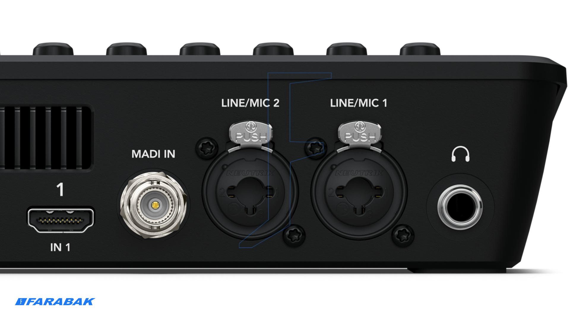 ورودیهای صدا XLR و میکسر صوتی حرفهای Fairlight