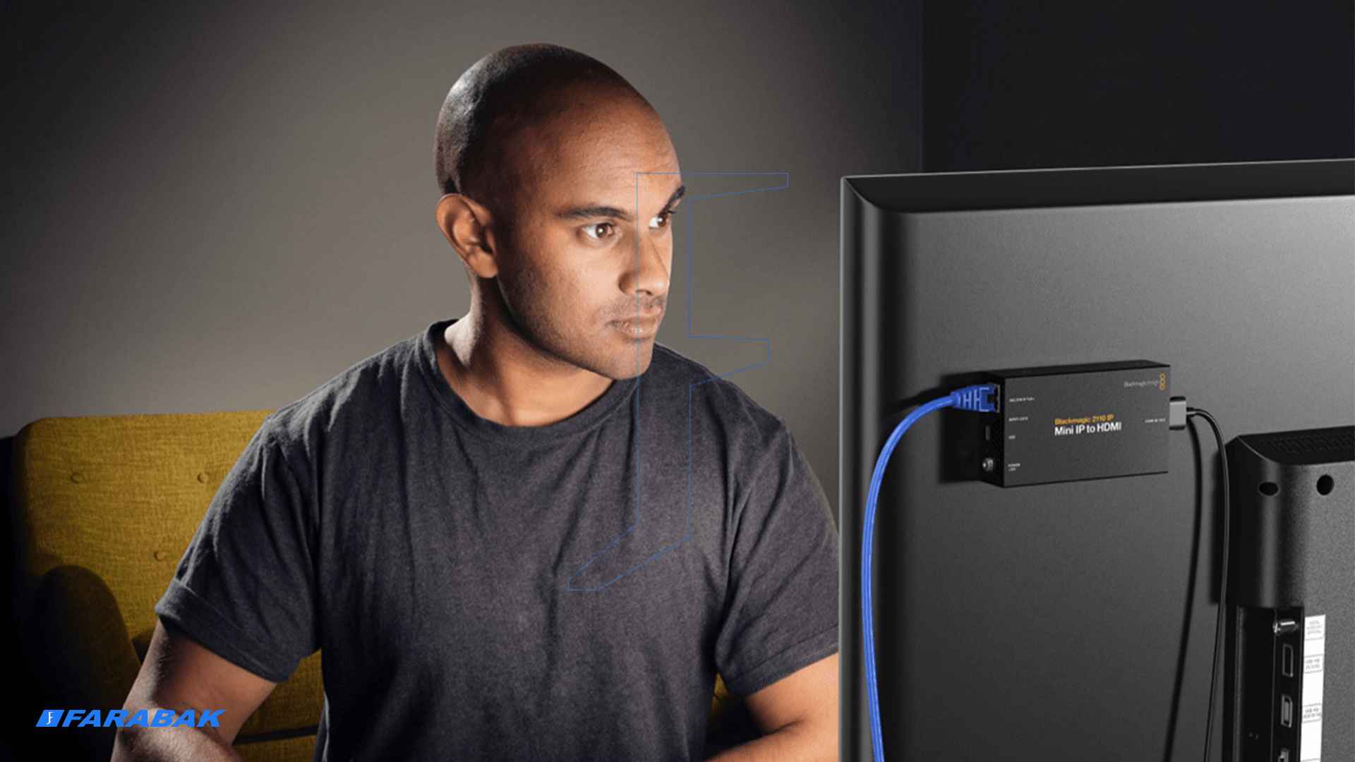 طراحی فشرده و نصب آسان پشت نمایشگرها