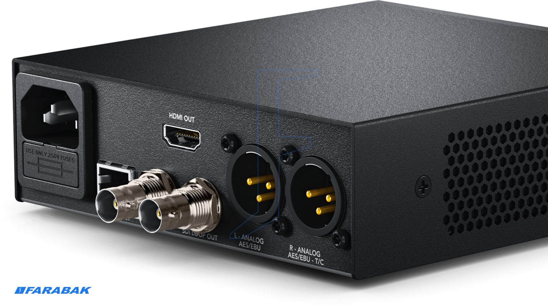 تبدیل صدای توکار SDI به آنالوگ متعادل یا AES/EBU دیجیتال