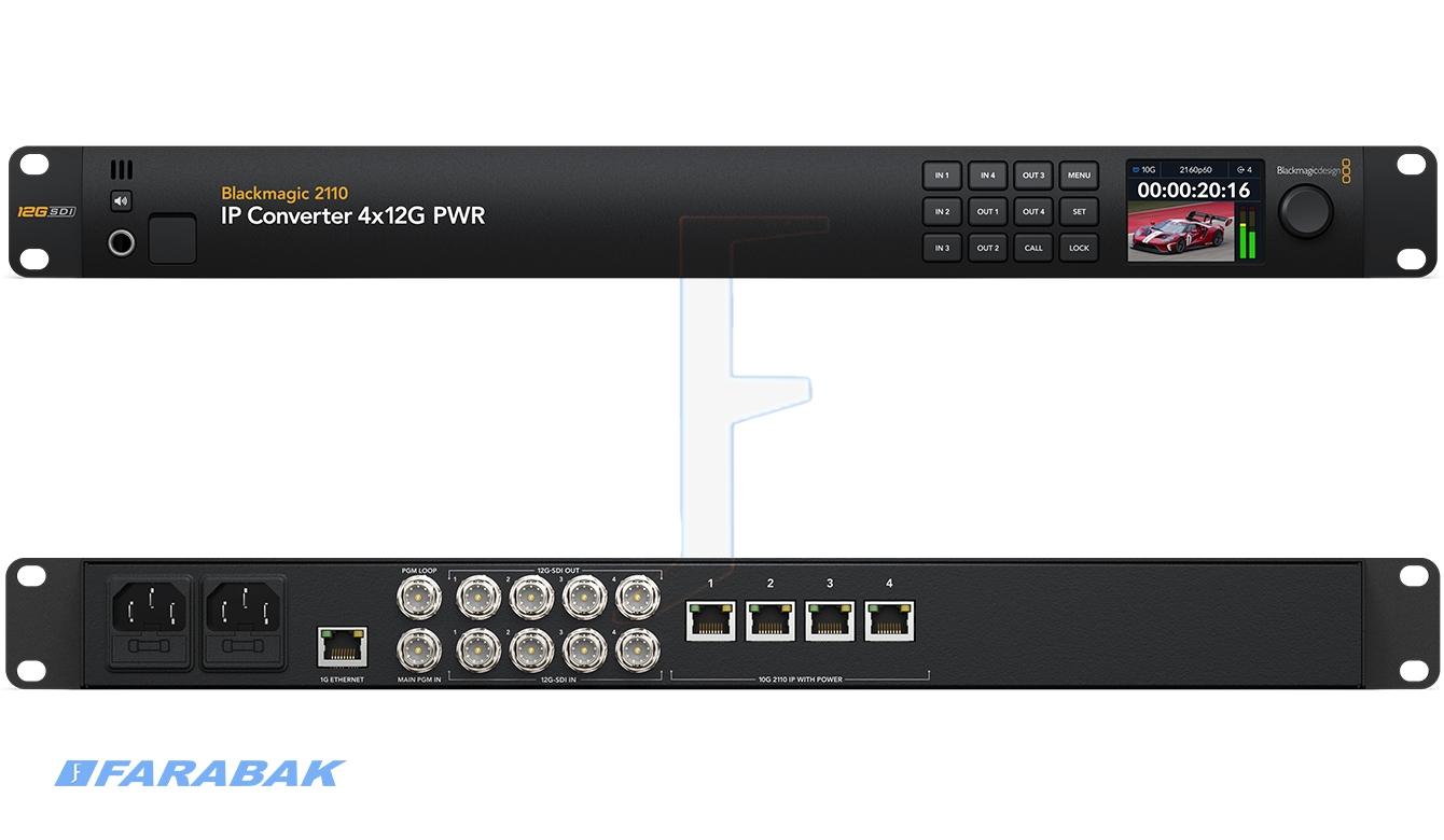 Blackmagic 2110 IP Converter 4x12G PWR