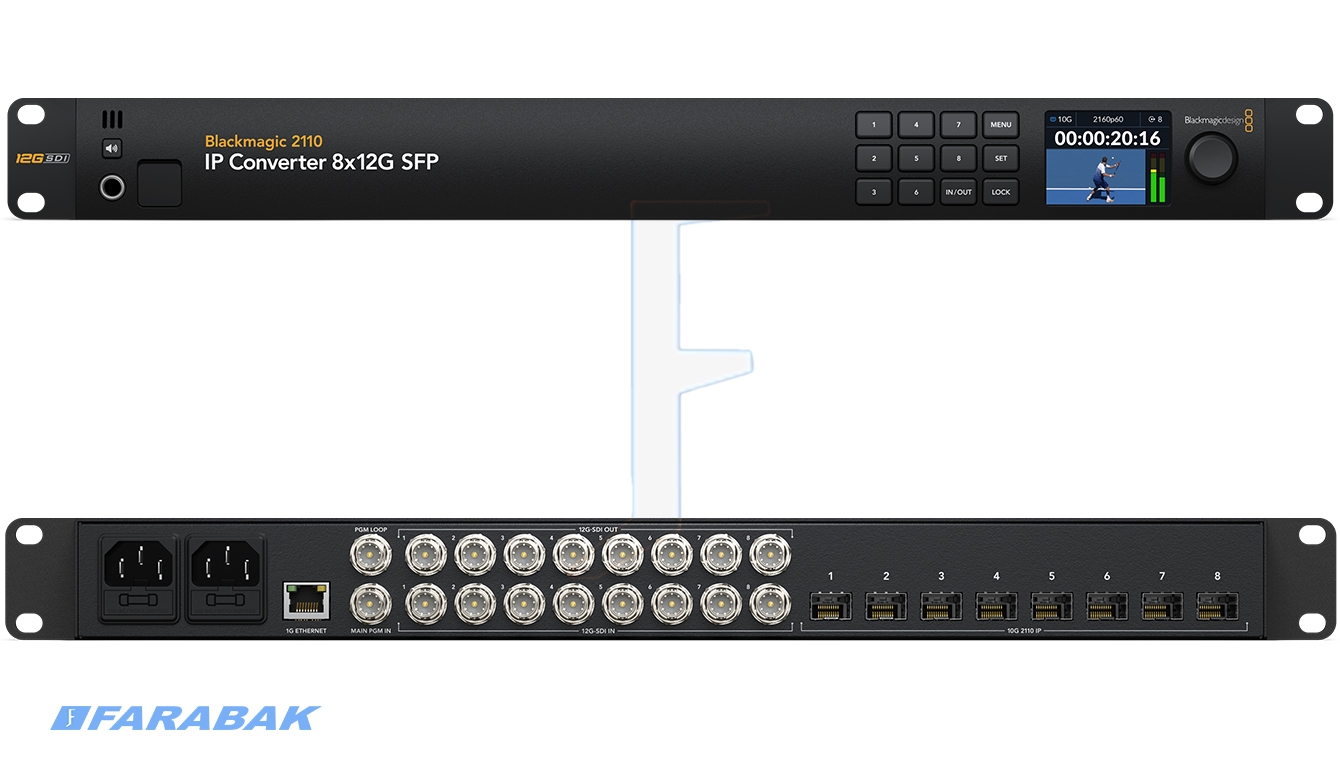 Blackmagic 2110 IP Converter 8x12G SFP