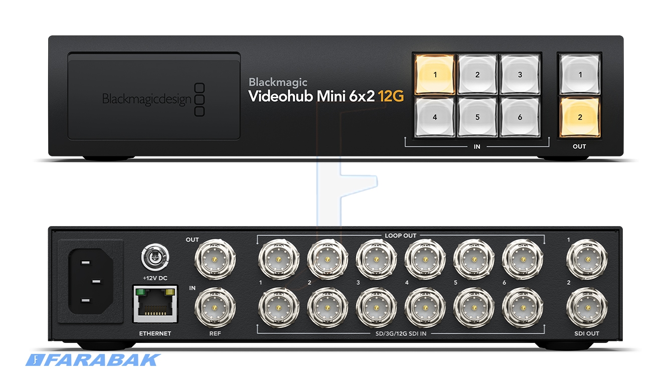 Blackmagic Videohub Mini 6x2 12G