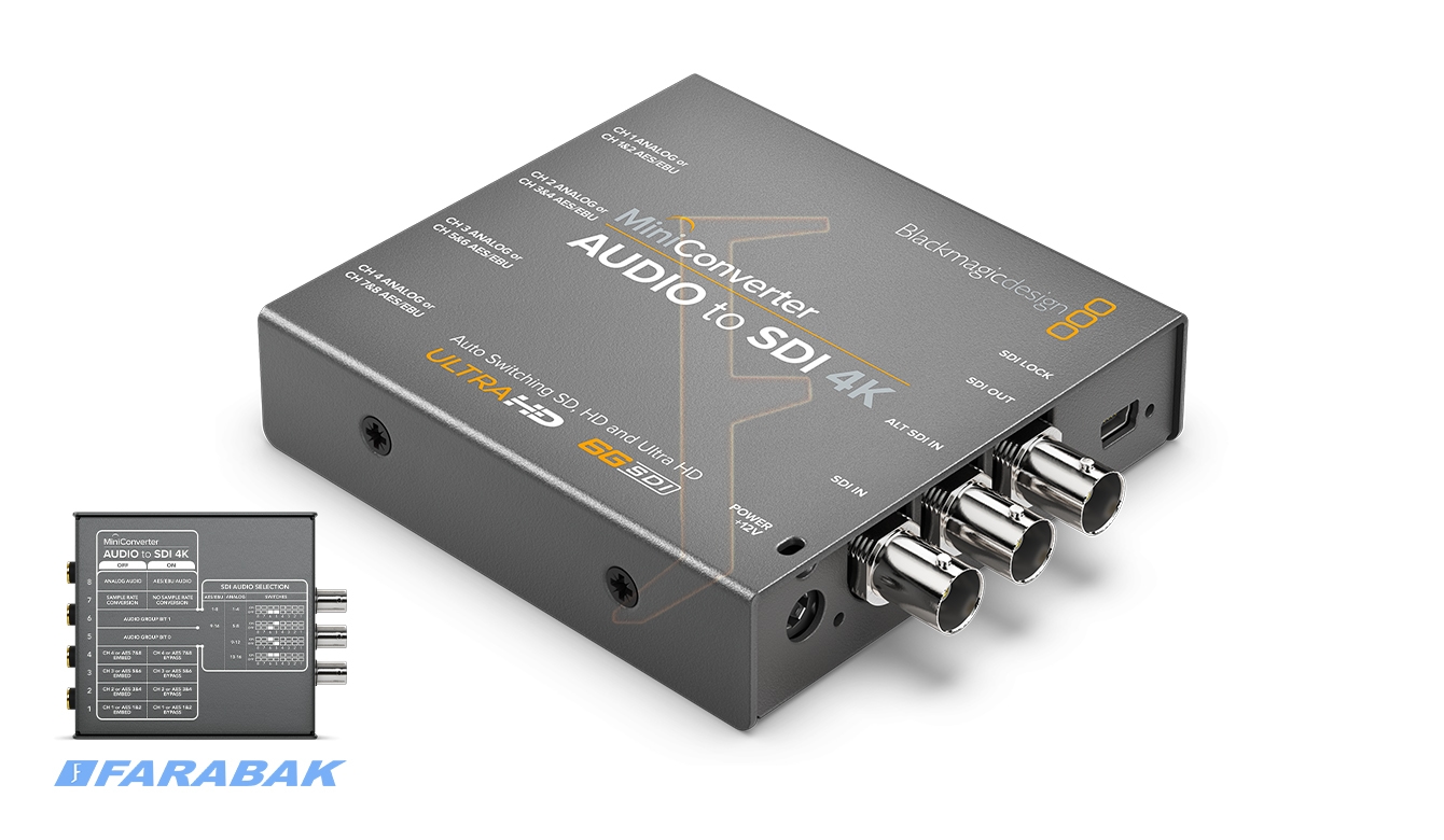 Mini Converter Audio to SDI 4K