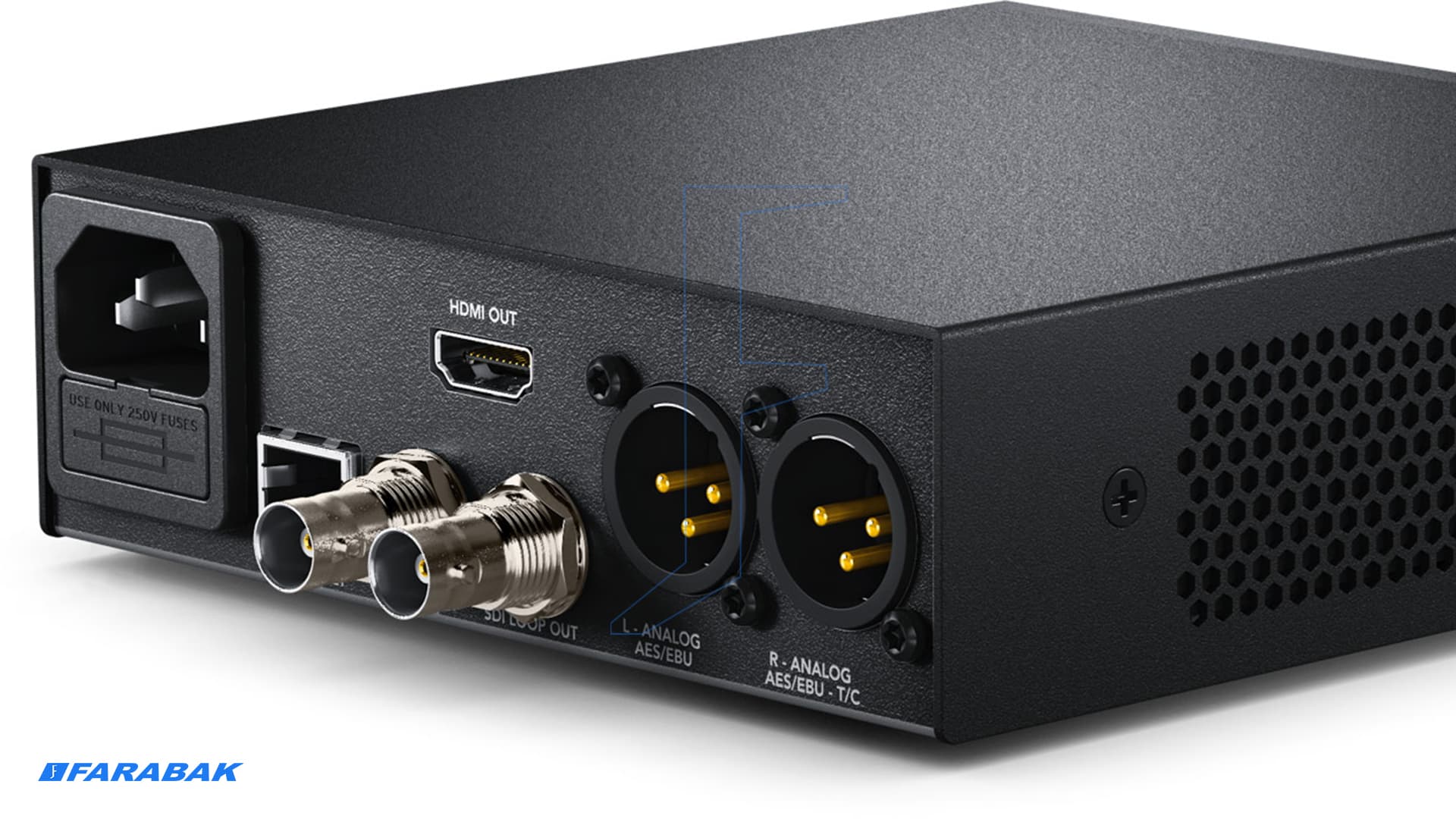 تبدیل صدای توکار SDI به آنالوگ متعادل یا AES/EBU دیجیتال