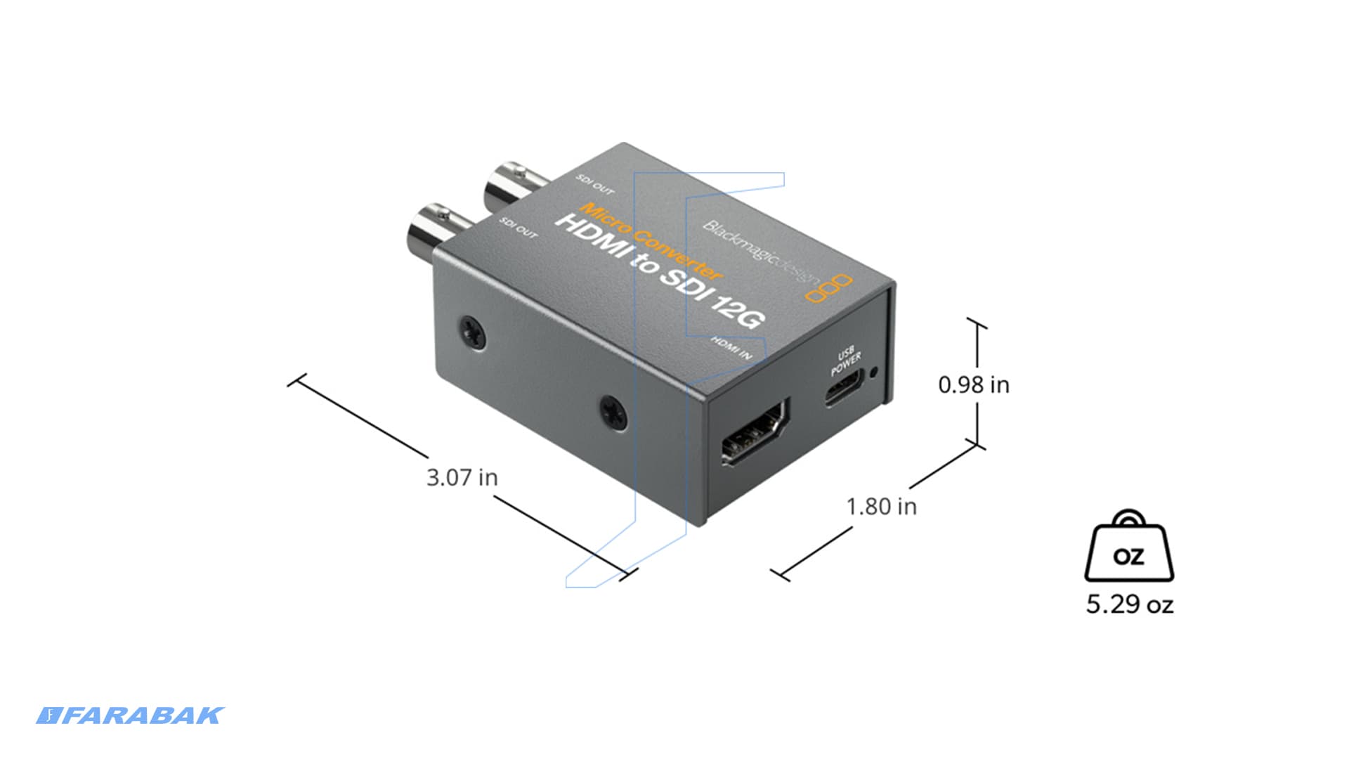 کوچکترین مبدل HDMI به SDI با کیفیت 12G و پشتیبانی حرفهای
